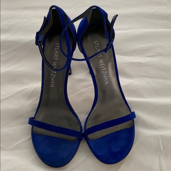 Stuart Weitzman Blue Suede heels, size 6! - Picture 2 of 10